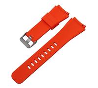 NLNKDTDPAK Quick Release Silicone Rubber Watchband Founder Wander Crewmaster Grant Marshal Explorist Watch Band Wrist Strap Fit For Fossil Q(Orange)