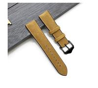 NLNKDTDPAK Silicone Leather Watch Strap 20mm Fit For Xiaomi Haylou Solar 22mm Fit For Huawei Watch Sport Watchband Fit For Samsung Gear S3 Watch Strap(Khaki,22mm)