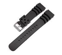 NLNKDTDPAK Silicone Rubber Watch Strap Band 20mm 22mm 24mm Fit For Seiko For Casio Waterproof Sport For Men Women Generic Watchband(Nero,20mm)