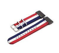 NLNKDTDPAK Strap Nylon 26 22 20MM Fit watch band fit for Garmin-Fenix 5X 5 5S Plus/fit for Fenix 3/3 HR/935 945 Smart wristBand(Blue white red,20mm 5S)