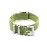 NLNKDTDPAK Trendy Brand Nylon Nato Strap Watch Elastic Belt French Troops Parachute Bag Watchband 18mm 20mm 22mm Military Wristwatch(Light Green,20mm)