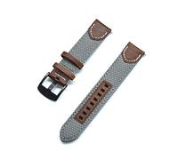 NLNKDTDPAK Vintage Nylon Leather Straps 20mm 22mm Quick Release Watch Bands With Black Buckle Fit For Men Fit For Seiko/Fit For Omega/Fit For Samsung/Fit For Huawei(Grey,20mm)