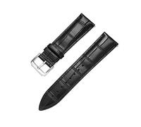 NLNKDTDPAK Watch Band 12/14/16/18/20/22/24mm Pattern Strap Bracelet Stainless Steel Buckle Accessories(Nero,22mm)
