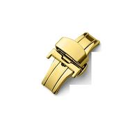 NLNKDTDPAK Watch Fold Buckle Double Click Butterfly Watchband Push Clasp 18/20/22mm Button Deployment Clasp Buckles Watch Accessories(Gold,20mm)
