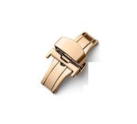 NLNKDTDPAK Watch Fold Buckle Double Click Butterfly Watchband Push Clasp 18/20/22mm Button Deployment Clasp Buckles Watch Accessories(Rose,22mm)
