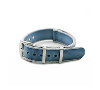 NLNKDTDPAK Watch Strap Nato Nylon Strap 20mm 22mm Universal Type Sports Troops Parachute Bag Watchband Pilot Military Watch Band(Light Blue Grey Edge,20mm)