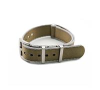NLNKDTDPAK Watch Strap Nato Nylon Strap 20mm 22mm Universal Type Sports Troops Parachute Bag Watchband Pilot Military Watch Band(Khaki Grey Edge,20mm)