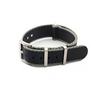NLNKDTDPAK Watch Strap Nato Nylon Strap 20mm 22mm Universal Type Sports Troops Parachute Bag Watchband Pilot Military Watch Band(Black Grey Edge,22mm)