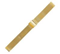 NLNKDTDPAK Watchband 16mm 18mm 20mm 22mm Silver Gold Stainless Steel Strap Band Replacement Bracelet Fit For Smart Watch Universal For Milanese(Gold,18mm)