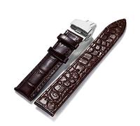 NLNKDTDPAK Watchband 18mm 19mm 20mm 21mm 22mm 24mm Leather Watch Band Watch Strap Fit For Tissot Fit Seiko(BLACK WHITE,18mm)