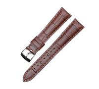 NLNKDTDPAK Watchband Suitable Fit For Zenith ELITE Pin Buckle Top-Layer Leather Exquisite Sewing Watch Strap Men Women(Brown)