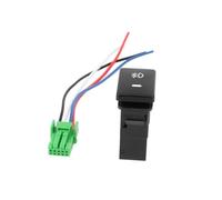 NLNKDTDPAK Yellow/Green Rear Fog Light Push Switch 4 Wire Button Fit For Toyota Camry Prius Corolla Foglight DC12V(Rear fog lamps)