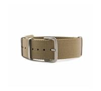 NLNKDTDPAK Zulu Nylon Nato Watch Strap 20mm 22mm Watchband Fit For James Bond 007 Design Black/Red/Green Watch Band Use Skin-friendly Material(Khaki,20mm)