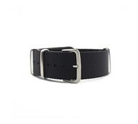 NLNKDTDPAK Zulu Nylon Nato Watch Strap 20mm 22mm Watchband Fit For James Bond 007 Design Black/Red/Green Watch Band Use Skin-friendly Material(Nero,22mm)