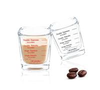 NLnnmuzh 60ml Square Espresso Shot Glass,Solid Base Espresso Glass with Dual Scale,Suitable for Coffee,Milk,Juices,Cocktail,Liqueur (Black+Red)