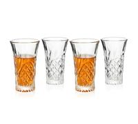 NLnnmuzh Shot Glasses,Heavy Base Shot Glass,Crystal Glass Set for Brandy,Whisky,Liqueur,Rum,Tequila and Cocktails (4)