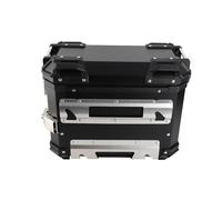NLNPFGHVZY 1 Pair 35L Universal Motorcycle Side Storage Box Aluminum Alloy Luggage Case Quick Release Carriers Waterproof Motorbike Saddle Bags(Black)