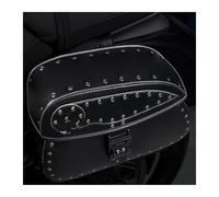 NLNPFGHVZY 2025 Universal Retro Motorcycle Side Bag Vintage Punk Motorbike Hanging PU Leather Throwover Saddlebags Motorbike Saddle Bags