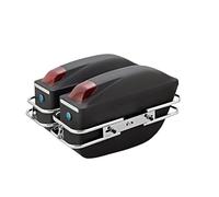 NLNPFGHVZY 2pcs Motorcycle Side Boxes Luggage Tank Tail Tool Bag Motorbike Hard Case Saddle Bags Side Trunk Motorbike Saddle Bags(Matt Black)
