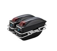 NLNPFGHVZY 2pcs Motorcycle Side Boxes Luggage Tank Tail Tool Bag Motorbike Hard Case Saddle Bags Side Trunk Motorbike Saddle Bags(Gloss Black)