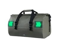 NLNPFGHVZY 46L Luminous Tail LED Light Waterproof Back Seat Portable Travel Luggage Duffel Dry Roll Pack Motorbike Saddle Bags(Green-Green Light)