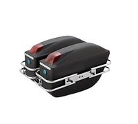 NLNPFGHVZY A Pair Hard Case Saddle Bags Side Trunk Motorcycle Side Boxes Luggage Tank Tail Tool Bag Motorbike Saddle Bags(Red)