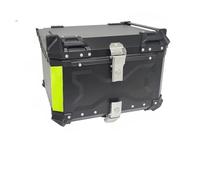 NLNPFGHVZY Aluminum Motorcycle Box Suitcase Rear Luggage Case Universal Trunk Tail Quick-Release Type Helmet Toolbox Motorbike Saddle Bags(55L Black)