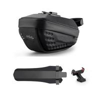 NLNPFGHVZY Bike Tail Bag with Fender Carbon Pattern PU Hard Rear Saddle Bag MTB Road Bike Accessories Motorbike Saddle Bags(30130050001-0.8L)