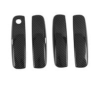 NLNPFGHVZY Car Outer Door Handle for Dodge for Charger Warhorse SRT RT 2011-2021 4pcs Car Door Handle Cover Trim Prevent Scratching Black/Carbon Fiber(Carbon Fiber)