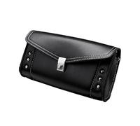 NLNPFGHVZY for Road for King for Softail 1995-2024 Leather Waterproof Storage Tool Motorcycle Windshield Windscreen Studded Pouch Universal Motorbike Saddle Bags
