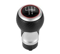 NLNPFGHVZY for Seat Leon MK1 Leather Shifter Car Gear Shift Knob 12mm 5/6 Speed Handle Stick Shift Knob(Red 5 Speed-R13524)