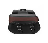 NLNPFGHVZY for Sportster for Dyna for Softail for Touring Vstar Shadow Side Bag Motorcycle Saddlebag Synthetic Leather Motorcycle Throw Over Saddle Bag Motorbike Saddle Bags(Brown)