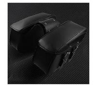 NLNPFGHVZY for Sportster XL 883 XL 1200 for Touring for Dyna for Softail FL 2X Motorcycle Saddlebag Leather Luggage Motorbike Saddle Bags(Black Luggage Bag)