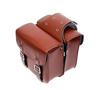 NLNPFGHVZY for Suzuki for Sportster XL 883 XL1200 Black/Browm PU Leather Saddle Bag Motorcycle Luggage Left+Right Side Tool Bag Motorbike Saddle Bags(Browm)