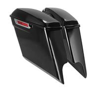 NLNPFGHVZY for Touring for Road for King for Street Glide 2014-2022 Black Motorcycle 5" Stretched Extended Saddlebags Hard Saddle Bags Motorbike Saddle Bags
