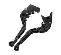 NLNPFGHVZY Motorcycle CNC Double Disc Brake Lever for Royal for Enfield for Himalayan 450 2023-2025 CNC Motorcycle Adjustable Folding Extendable Brake Clutch Lever Handle(A Full Black)