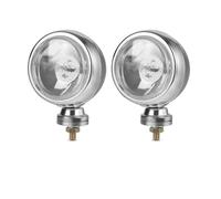 NLNPFGHVZY Motorcycle Headlamp For Sportster Chopper Bobber Cafe Racer 3.5 Inch Round Retro Motorcycle Auxiliary Front Fog Lights Yellow Vintage Headlight Lamp(2pcs clear lens)
