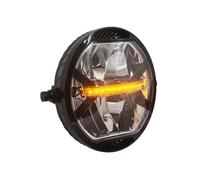 NLNPFGHVZY Motorcycle Headlamp Universal Motorcycle Modern Retro Modification LED Headlight Driving Light 36W CE Certificated E8-stamp(Lights yellow)