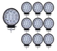 NLNPFGHVZY Motorcycle Headlamp Work Light LED 24V 12V 42W Mini Round Waterproof Spotlight 6000LM Driving Off Road 4X4 4WD For Truck Car ATV SUV Headlight(10 PCS)