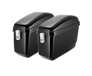 NLNPFGHVZY Multifunctional Motorcycle Tail Bag Motorcycle Universal Saddle Bags Side Boxs Luggage Tank Hard Case W/LED Taillight Waterproof(30L-B)