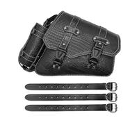 NLNPFGHVZY Universal Motorcycle Black Pattern Plastic Buckle Storage Tool Pouch Saddle Bag Luggage Bags Left/Right Side Motorbike Saddle Bags(L)