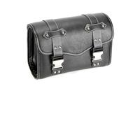NLNPFGHVZY Universal Motorcycle Saddlebags Fork Bag PU Leather Luggage Pouch Side Tool Saddle Motorbike Saddle Bags(Small Size Black)