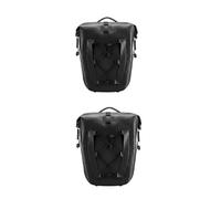 NLNPFGHVZY Waterproof 25L Bike Rack Bag Twin Pack CombinationMountain Road Bicycle Tail Seat Long Travel Double Side Bike Motorbike Saddle Bags(Black 2pcs)