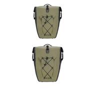 NLNPFGHVZY Waterproof 25L Bike Rack Bag Twin Pack CombinationMountain Road Bicycle Tail Seat Long Travel Double Side Bike Motorbike Saddle Bags(Dark Green 2pcs)