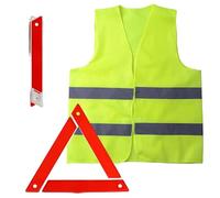 NLONLL 2 In 1 Warning Triangles for Cars Emergency Triangle with Reflective Safety Vest Kit Car Emergency Warning Triangle Foldable Breakdown Triangle for Travel Roadside Breakdown with Storage Case