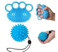 NLONLL 2 Pcs Stress Ball Hand Exerciser Grip Strengthener for Adults - Wrist Strength Therapy Ball with Trigger Point Finger Squeeze Resistance Trainer