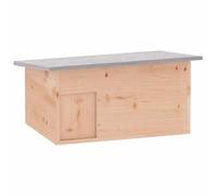 NLQMSU Hedgehog House Wood Chinese Fir Waterproof Shelter | Liftable roof, easy cleaning, labyrinth entry, cat deterrent, portable design