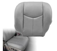 NLQR Driver Side Bottom Seat Cover Replacement Leather Gray Compatible with Chevy Silverado Sierra Tahoe Suburban Avalanche Yukon XL 2003 2004 2005 2006