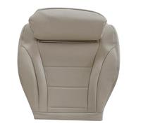 NLQR Front Driver Side Bottom Replacement Seat Cover Silk Beige Light Tan Compatible with Mercedes Benz C250 C300 C350 C350e C400, 2015-2021, Perforated Microfiber Leather
