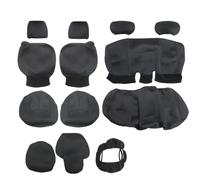 NLQR Front & Rear Seat Covers fit for Chevy/GMC 1500 1999-2006 Cloth Black | for Silverado & Sierra, Rear Seat No Cup Holders Opening
